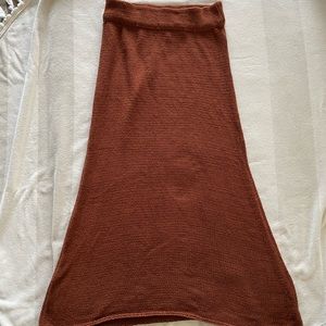 Free people rust colored skirt knit wear midi/maxi